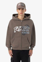 Lade das Bild in den Galerie-Viewer, PEGADOR WAKUN BOXY SWEAT JACKET WASHED DUST BROWN