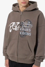 Lade das Bild in den Galerie-Viewer, PEGADOR WAKUN BOXY SWEAT JACKET WASHED DUST BROWN