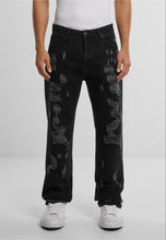 Lade das Bild in den Galerie-Viewer, 2Y STUDIOS Firio Destroyed Straight Jeans BLACK Bild 4