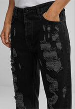 Lade das Bild in den Galerie-Viewer, 2Y STUDIOS Firio Destroyed Straight Jeans BLACK Bild 5