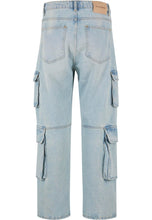 Load image into Gallery viewer, 2Y STUDIOS AIDAN CARGO BAGGY JEANS SAND BLUE