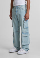 Load image into Gallery viewer, 2Y STUDIOS AIDAN CARGO BAGGY JEANS SAND BLUE
