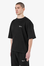 Lade das Bild in den Galerie-Viewer, PEGADOR SIGNAR OVERSIZED RIB TEE WASHED BLACK WHITE