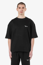 Lade das Bild in den Galerie-Viewer, PEGADOR SIGNAR OVERSIZED RIB TEE WASHED BLACK WHITE
