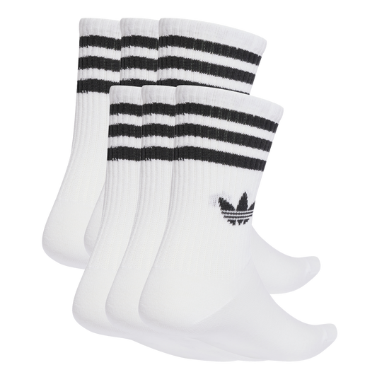 ADIDAS 3-STRIPES CREW SOCKEN 6ER PACK WHITE Bild 2