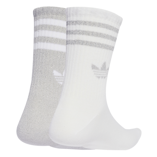 ADIDAS 3-STRIPES GLITTER CREW SOCKEN 2ER PACK SILVMT/WHITE Bild 2