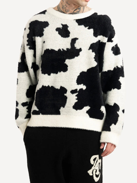 ANOTHER COTTON LAB ANOTHER COW KNIT SWEATER WHITE Bild 2
