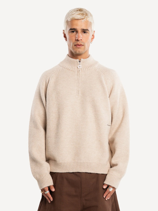 Another Half-Zip Knit Cardigan BEIGE Bild 2