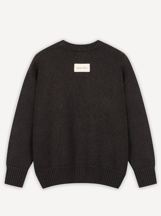 ANOTHER COTTON LAB ANOTHER YANKEE KNIT SWEATER BROWN Bild 2