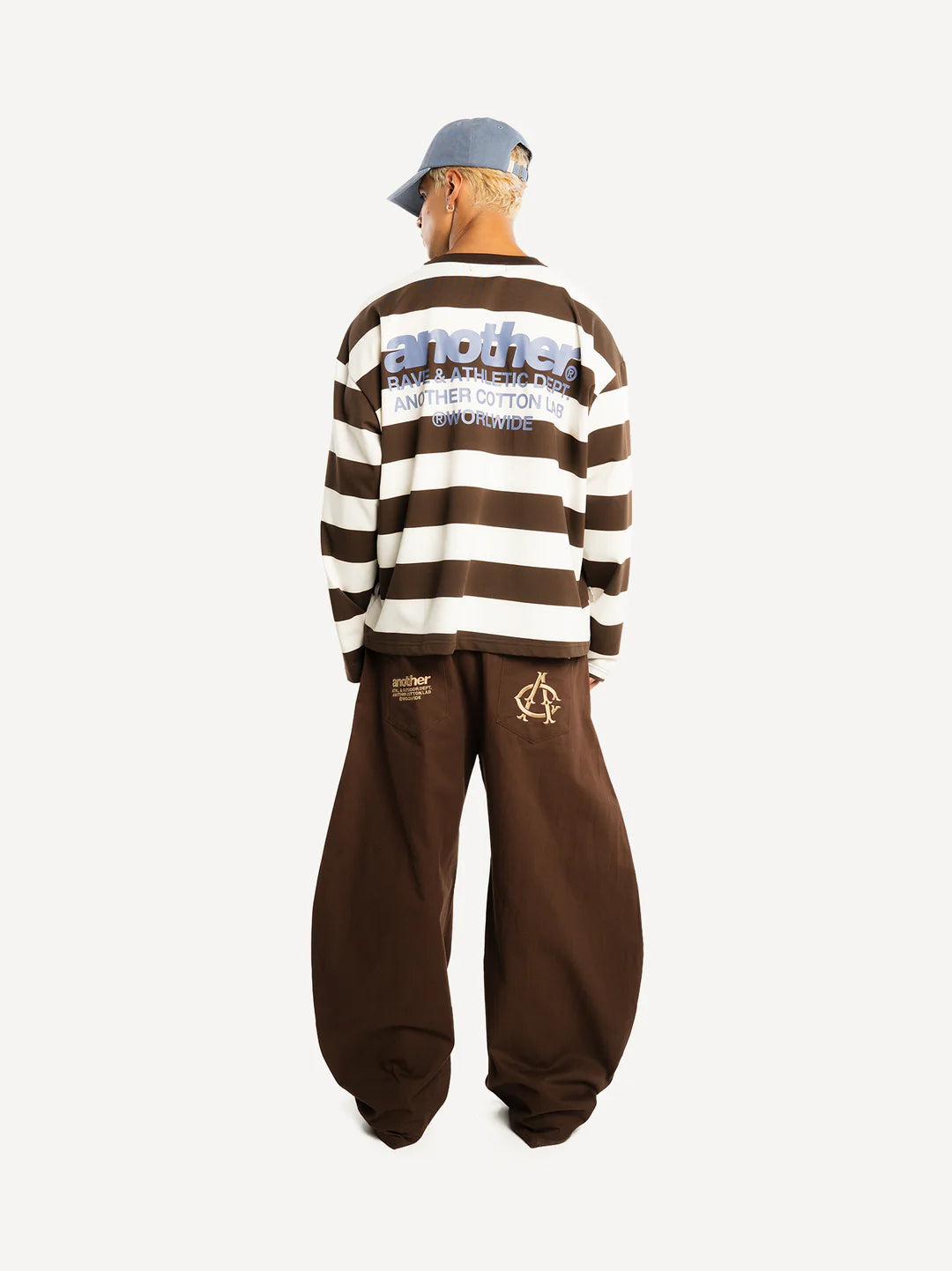ANOTHER COTTON LAB BOLD STRIPE RAVE LONGSLEEVE BROWN/WHITE Bild 3