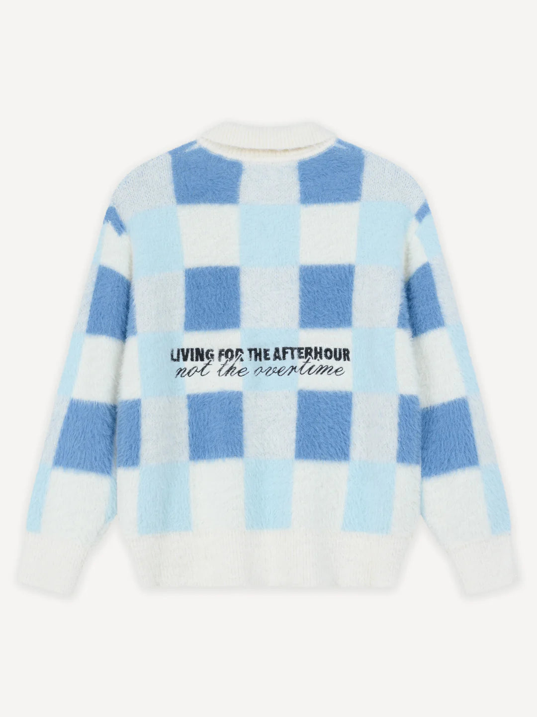 ANOTHER COTTON LAB CHECKED KNIT SWEATER BLUE Bild 4