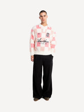 Lade das Bild in den Galerie-Viewer, ANOTHER COTTON LAB CHECKED KNIT SWEATER PINK Bild 2