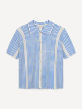 Lade das Bild in den Galerie-Viewer, ANOTHER COTTON LAB MESH KNIT SUMMER SHIRT BLUE Bild 1