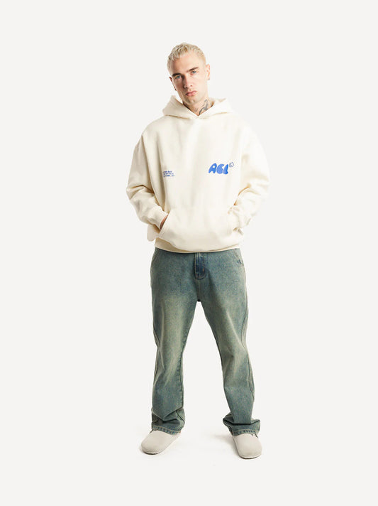 ANOTHER COTTON LAB OYSTER & CHAMPAGNE HOODIE WHITE Bild 2