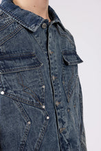 Lade das Bild in den Galerie-Viewer, FAVELA HEAVY CUTLINE BLUE WAVE WASHED DENIM JACKET WASH BLUE DENIM Bild 7