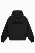 Lade das Bild in den Galerie-Viewer, FAVELA PUFF DISTRESSED HOODIE BLACK BLACK Bild 3