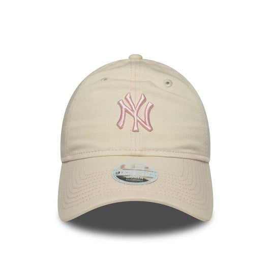NEW ERA 9TWENTY CONTRAST STITCH WOMEN CAP NEW YORK YANKEES LIGHT BEIGE Bild 2