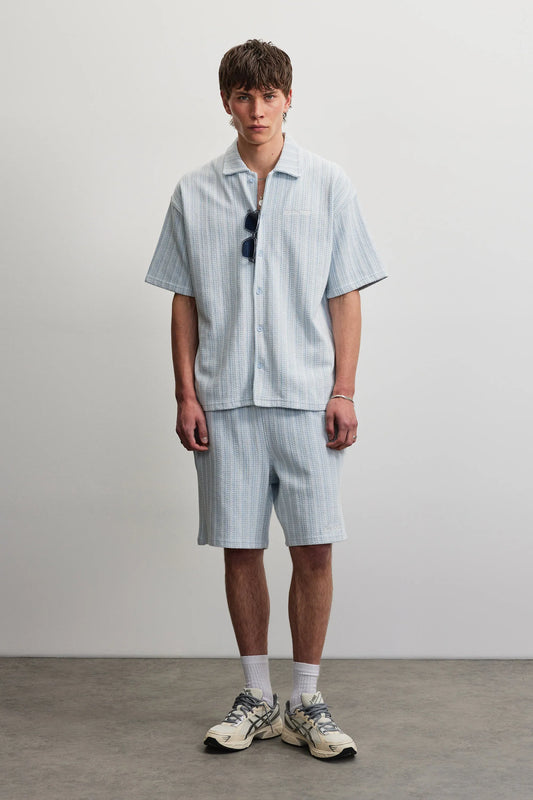 PEGADOR Forno Structured Shirt OCEAN BLUE / WARM WHITE Bild 2