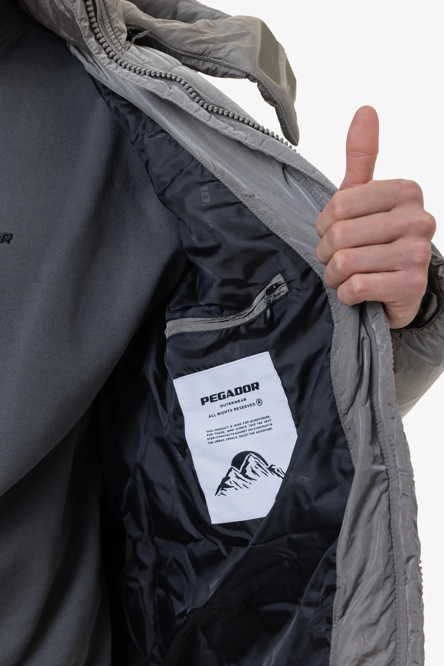 PEGADOR MARTEN CRUSHED PUFFER JACKET ROCK GREY ROCK GREY Bild 7