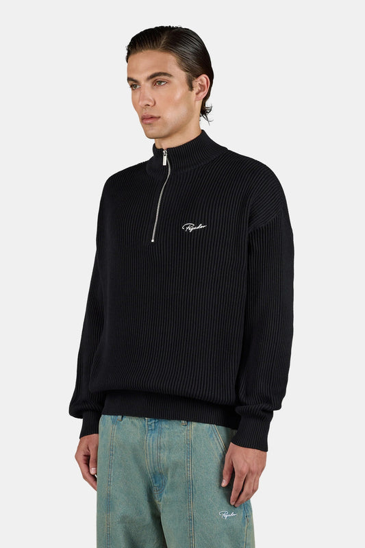 PEGADOR SIGNAR OVERSIZED HALFZIP KNIT SWEATER BLACK BLACK Bild 2