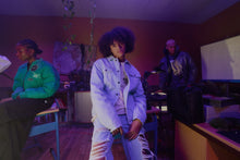 Lade das Bild in den Galerie-Viewer, KARL KANI RETRO BAGGY WORKWEAR HEAVY DISTRESSED JEANS JACKET