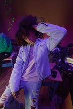 Lade das Bild in den Galerie-Viewer, KARL KANI RETRO BAGGY WORKWEAR HEAVY DISTRESSED JEANS JACKET