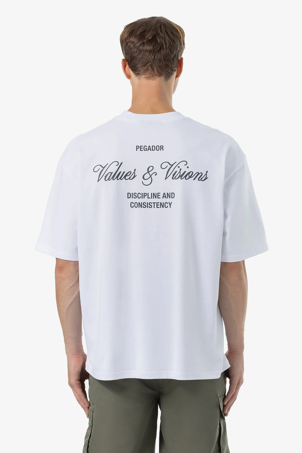 PEGADOR BRONSON OVERSIZED TEE WHITE