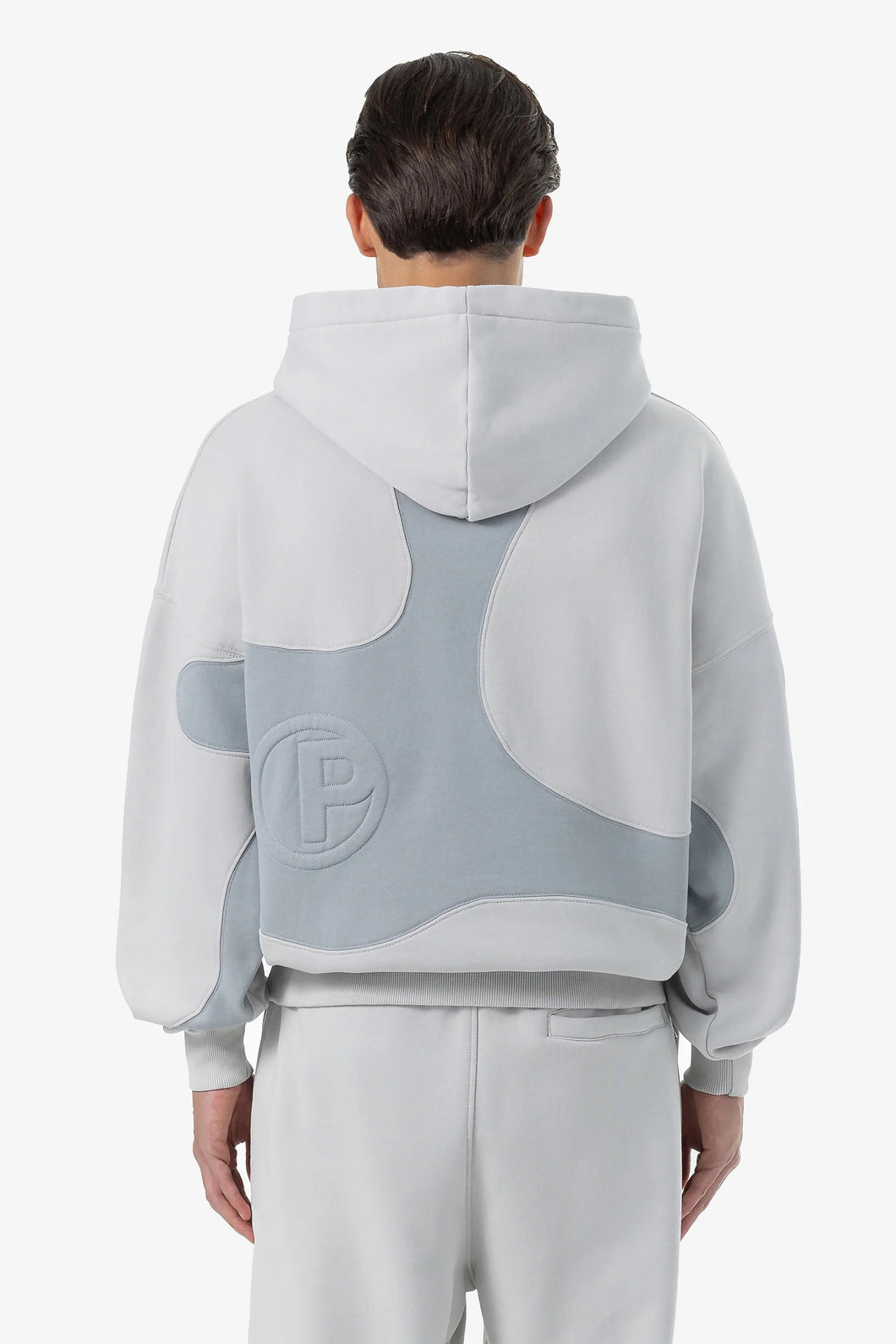 PEGADOR MINER BOXY HOODIE WASHED CLEAR GREY