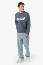 Lade das Bild in den Galerie-Viewer, PEGADOR TRIPOLE OVERSIZED KNIT SWEATER SHADOW BLUE CREAM
