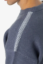 Lade das Bild in den Galerie-Viewer, PEGADOR TRIPOLE OVERSIZED KNIT SWEATER SHADOW BLUE CREAM
