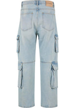 Lade das Bild in den Galerie-Viewer, 2Y STUDIOS AIDAN CARGO BAGGY JEANS SAND BLUE SAND BLUE Bild 8
