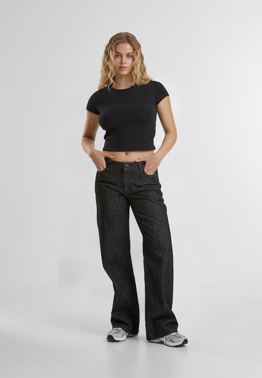 2Y STUDIOS TEYA LOW WAIST BASIC JEANS BLACK WASHED BLACK Bild 2