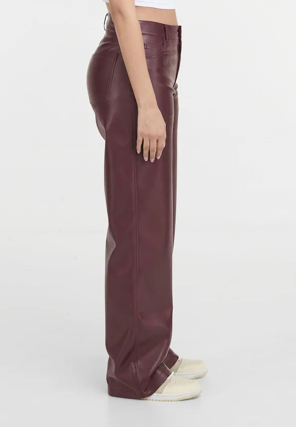 Tiva Loose Fit Leatherette Pants CLARET CLARET Bild 5
