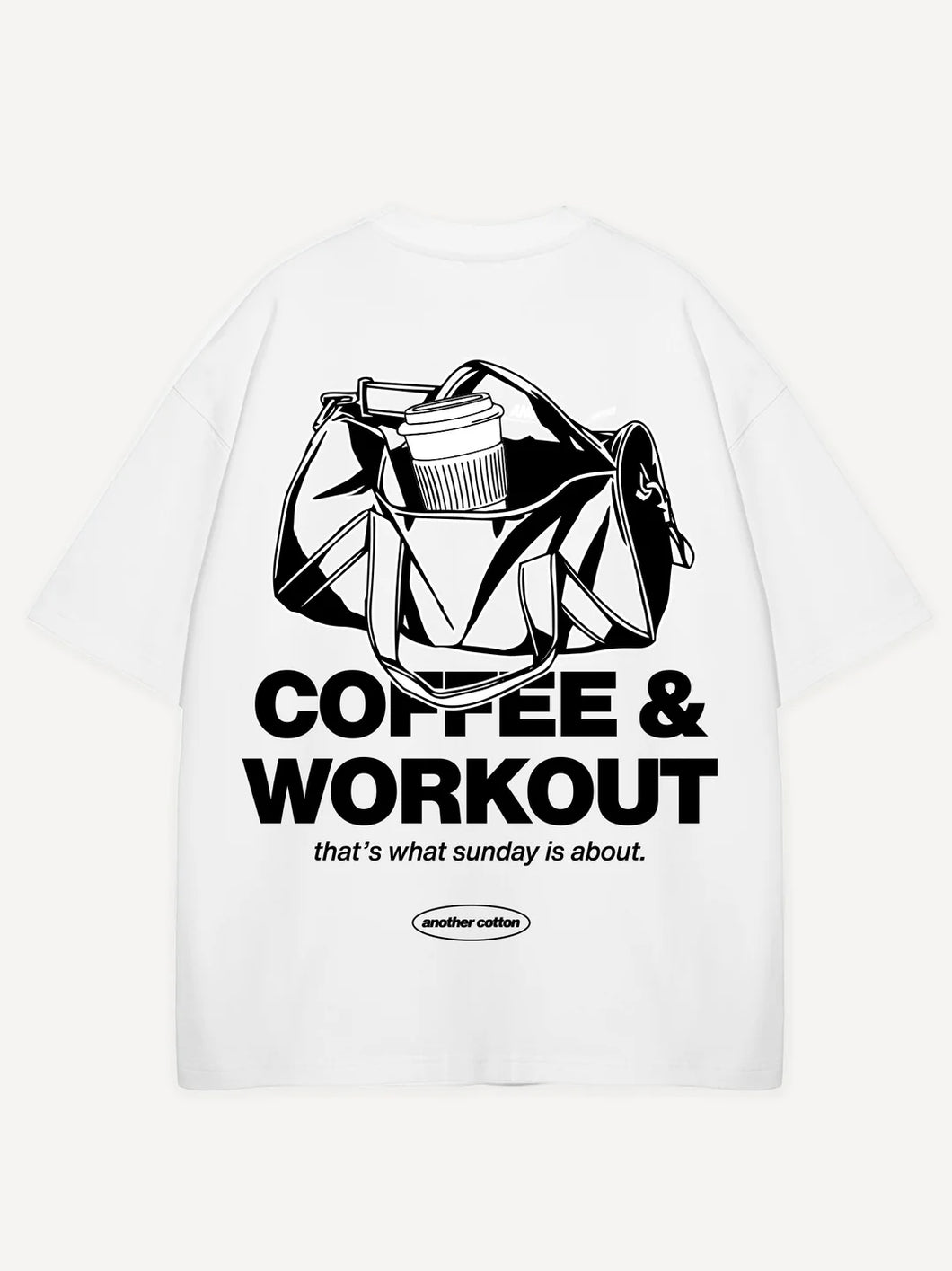 ANOTHER COTTON LAB COFFEE & WORKOUT OVERSIZED T-SHIRT
