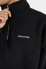 Lade das Bild in den Galerie-Viewer, PEGADOR PUKA TEDDY HALF ZIP SWEATER BLACK
