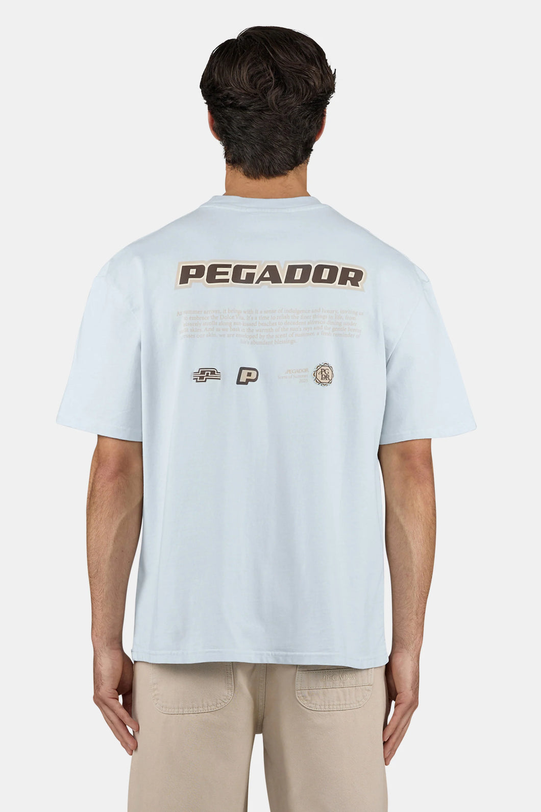PEGADOR SENTINAL OVERSIZED TEE WASHED DREAM BLUE