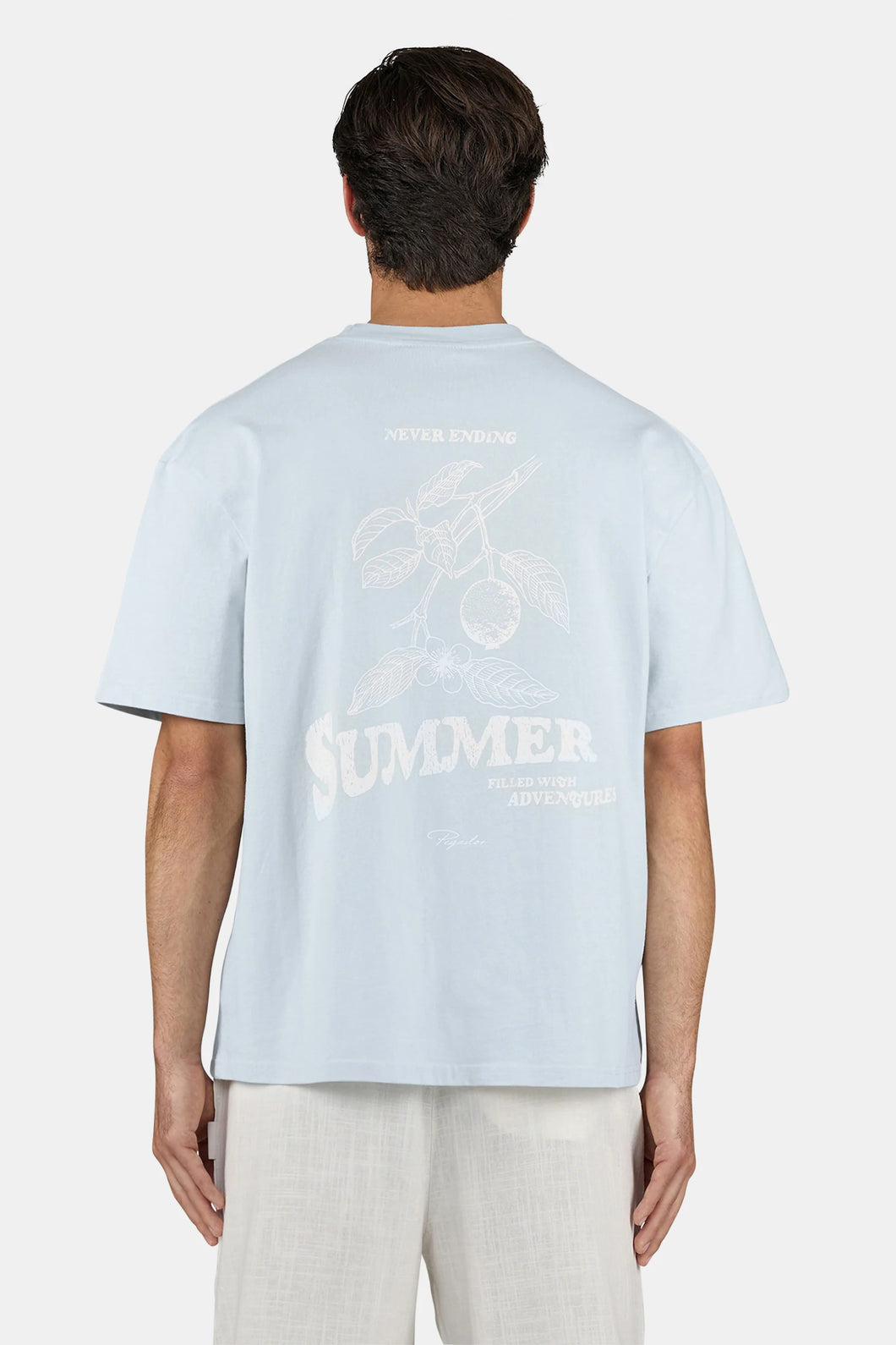 PEGADOR CABERRY OVERSIZED TEE WASHED DREAM BLUE