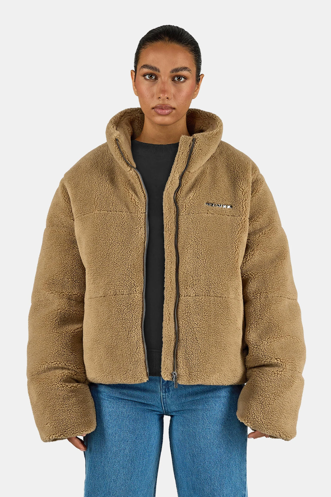 PEGADOR GEORGIA TEDDY PUFFER JACKET SAND