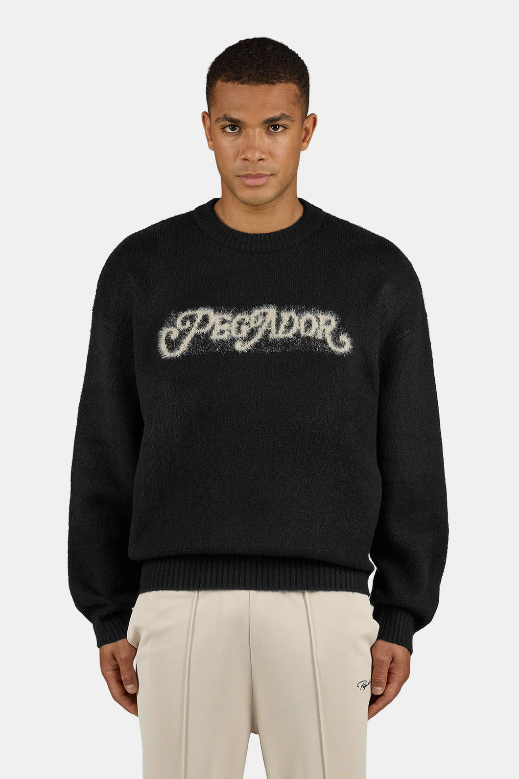 PEGADOR NEPOLE OVERSIZED KNIT SWEATER BLACK