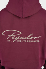 Lade das Bild in den Galerie-Viewer, PEGADOR PIKE OVERSIZED HOODIE WASHED MAROON RED
