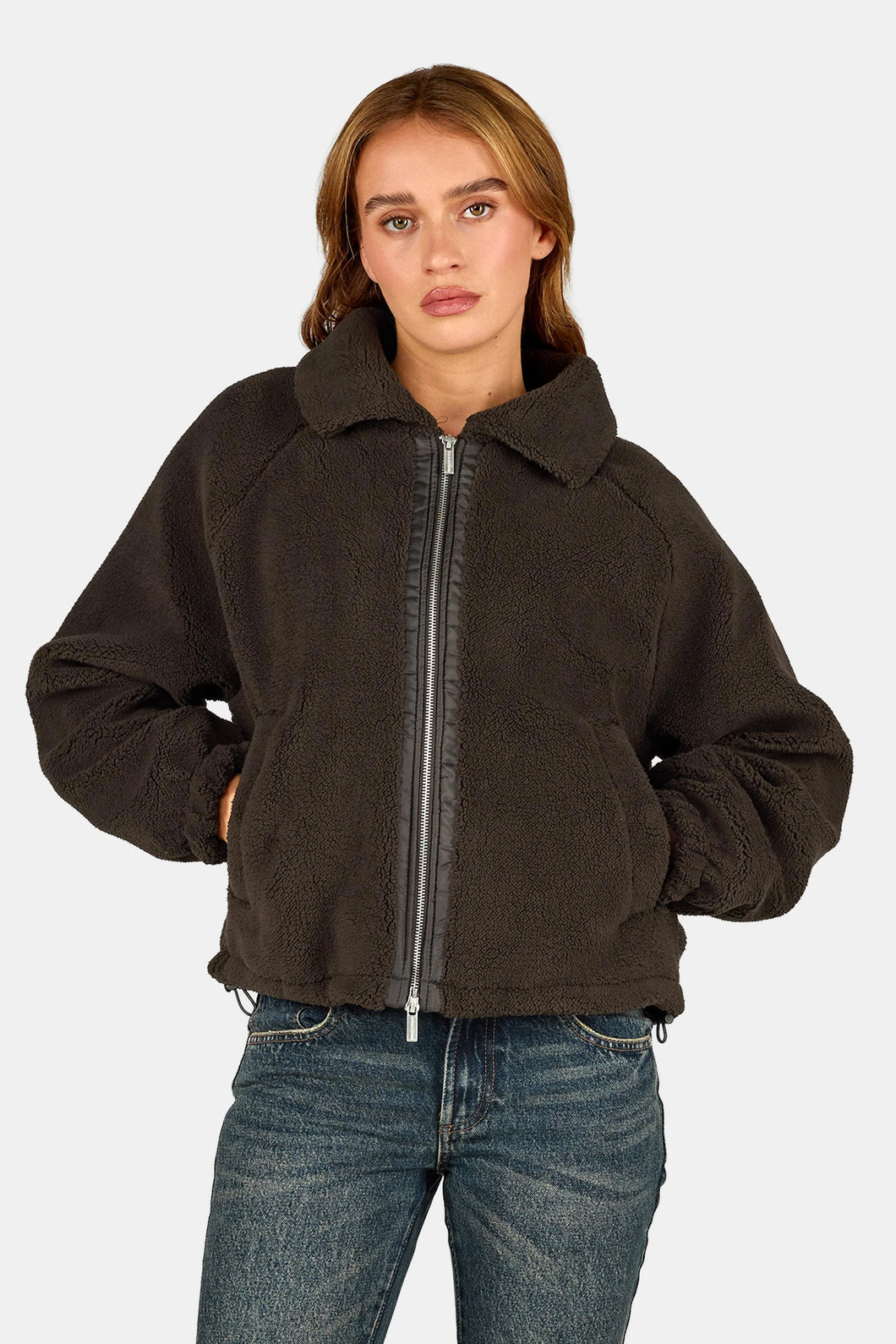 PEGADOR ENNA TEDDY JACKET WALNUT BROWN