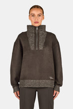 Lade das Bild in den Galerie-Viewer, PEGADOR PESCARA KNIT HALF ZIP WALNUT BROWN
