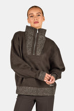 Lade das Bild in den Galerie-Viewer, PEGADOR PESCARA KNIT HALF ZIP WALNUT BROWN
