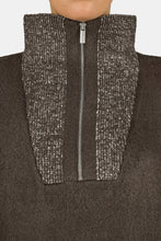 Lade das Bild in den Galerie-Viewer, PEGADOR PESCARA KNIT HALF ZIP WALNUT BROWN
