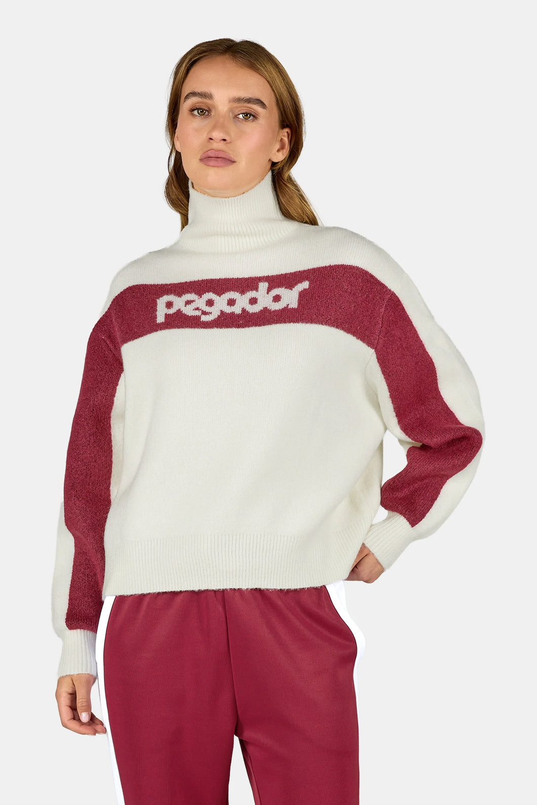 PEGADOR SEGOVIA TURTLENECK KNIT SWEATER SNOW WHITE