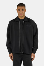 Load image into Gallery viewer, PEGADOR TATE STRUCTURED ZIP OVERSHIRT WASHED BLACK
