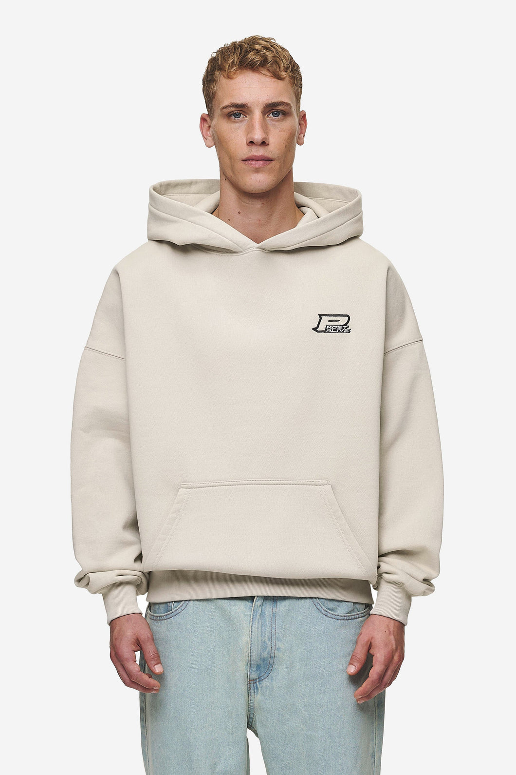 PEGADOR DUAN BOXY HOODIE WASHED LIGHT BEIGE