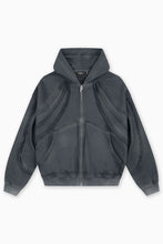 Lade das Bild in den Galerie-Viewer, FAVELA CUTLINE BLACK WASHED FRONTZIP

