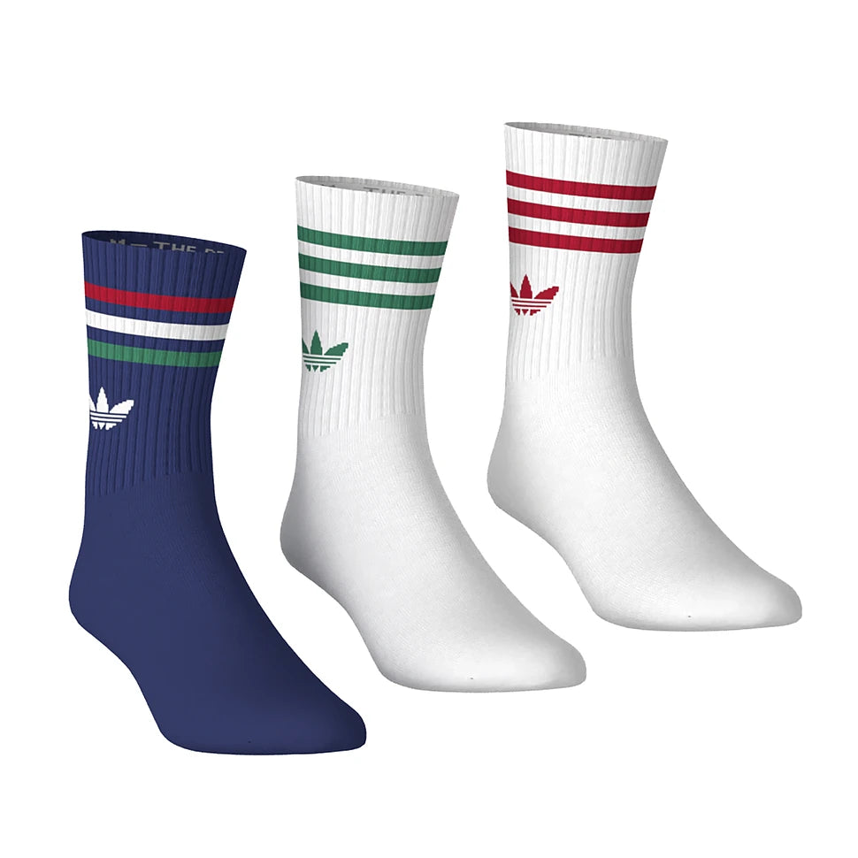ADIDAS 3-STRIPES CREW SOCKEN 3-ER PACK VICBLU/WHITE/WHITE Bild 3
