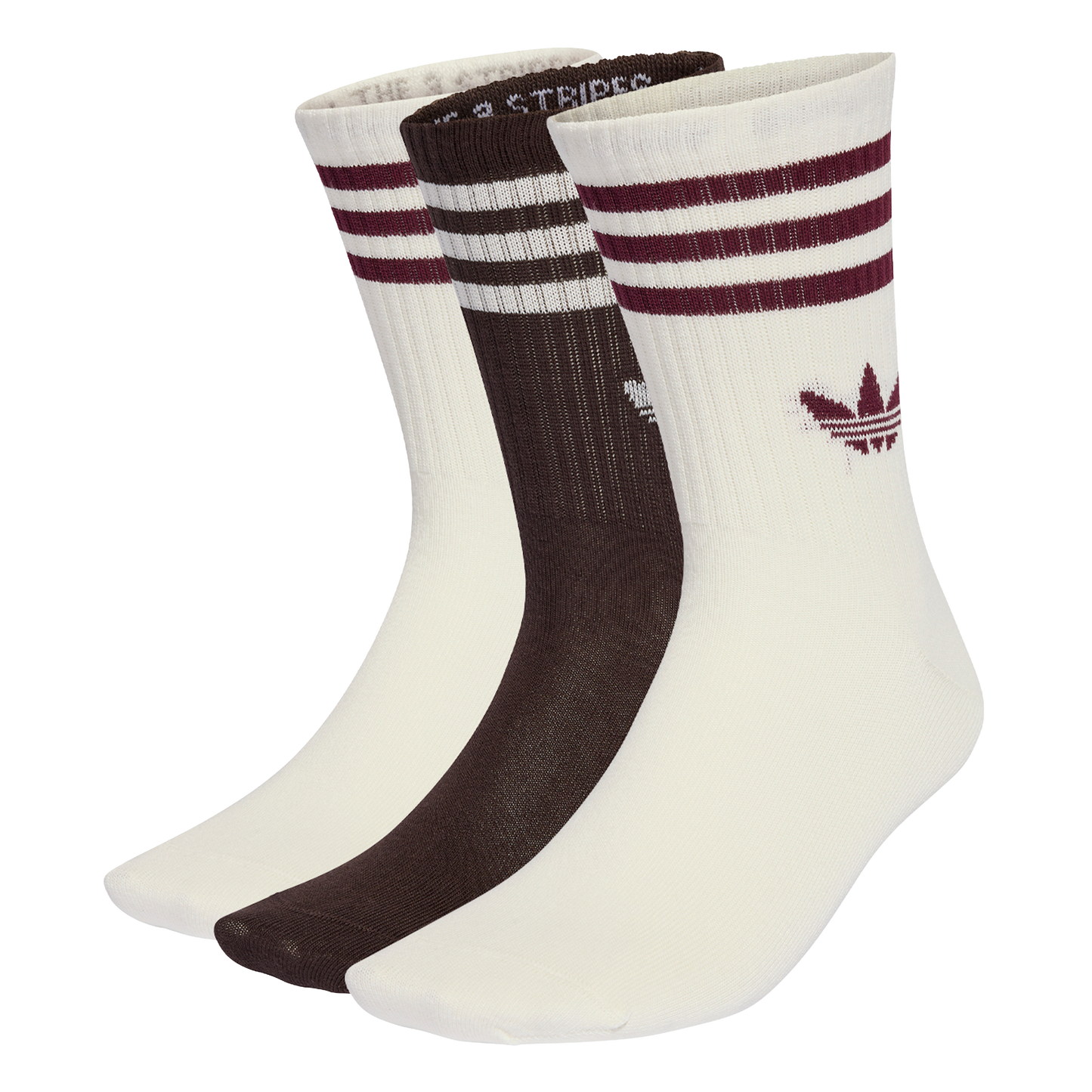 ADIDAS 3-STRIPES CREW SOCKEN 3ER PACK OWHITE/AUCO/OWHITE Bild 1
